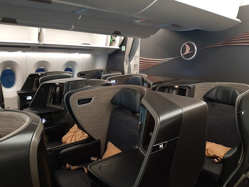 turkish airlines airbus a350 business class cabin