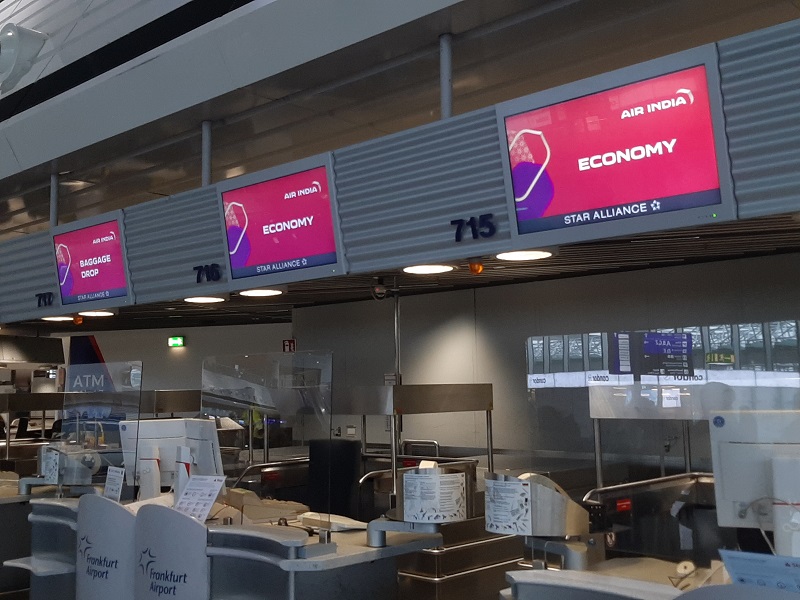 air india economy class check-in desks frankfurt airport