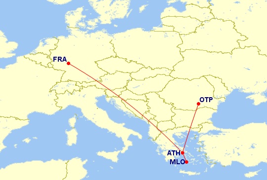 flight map cyclades