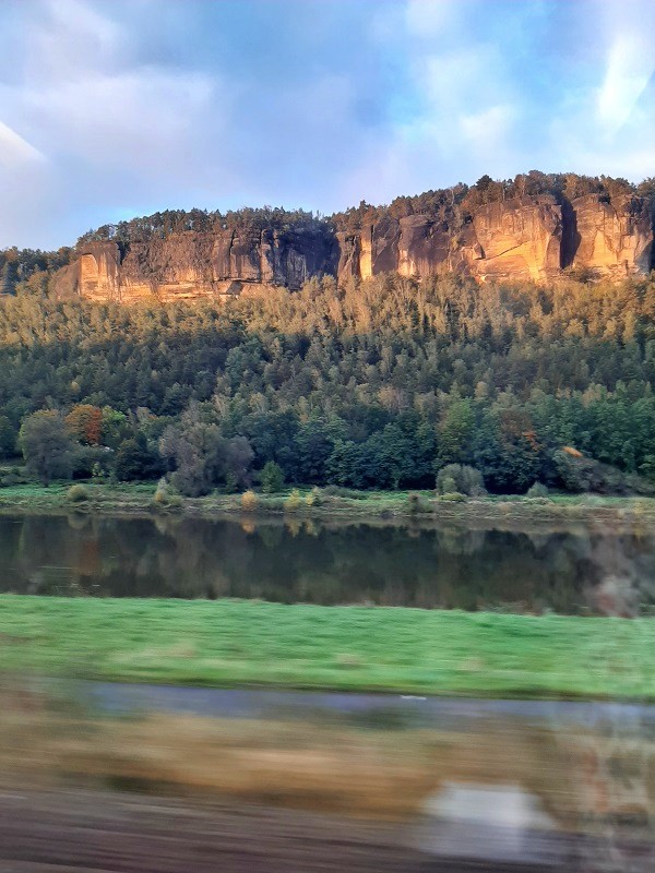 sandstone cliffs river elbe