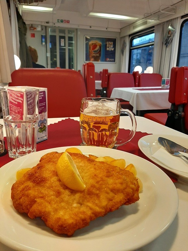 České dráhy czech railways dining car berliner eurocity train berlin hamburg prague