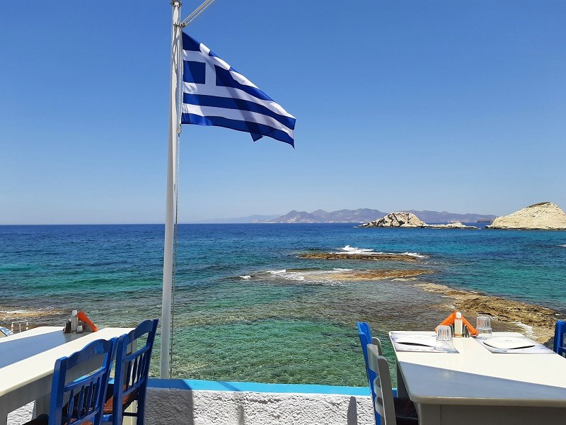 milos taverna restaurant view