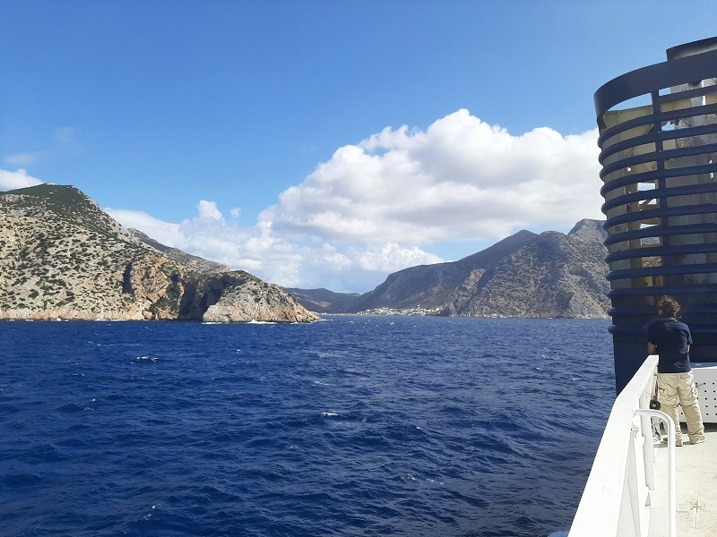 sifnos beautiful greek island ferry view cyclades