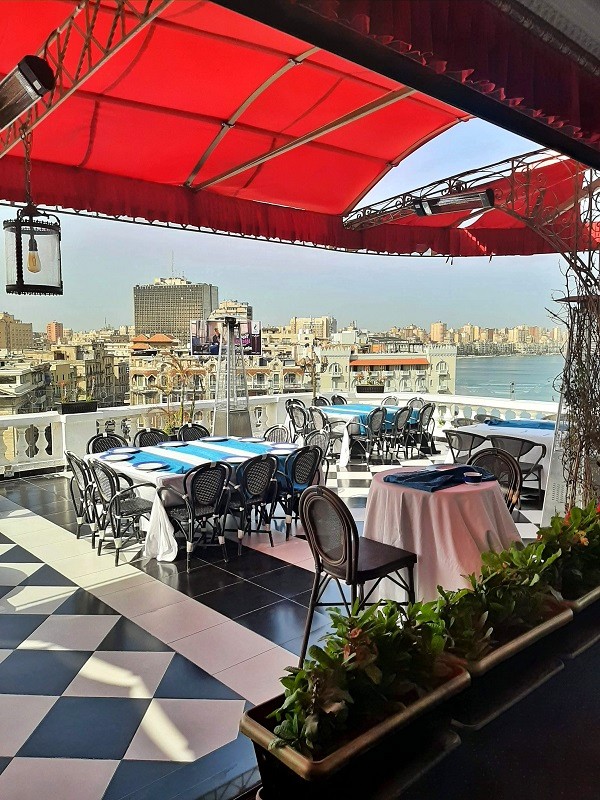 outdoor terrace paradise inn le metropole hotel alexandria