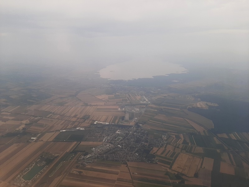 lake neusiedl austria view plane