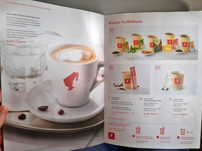 austrian airlines julius meinl coffee