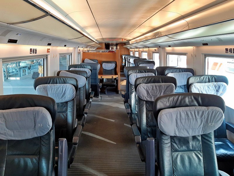 first class seats ice train germany prague frankfurt