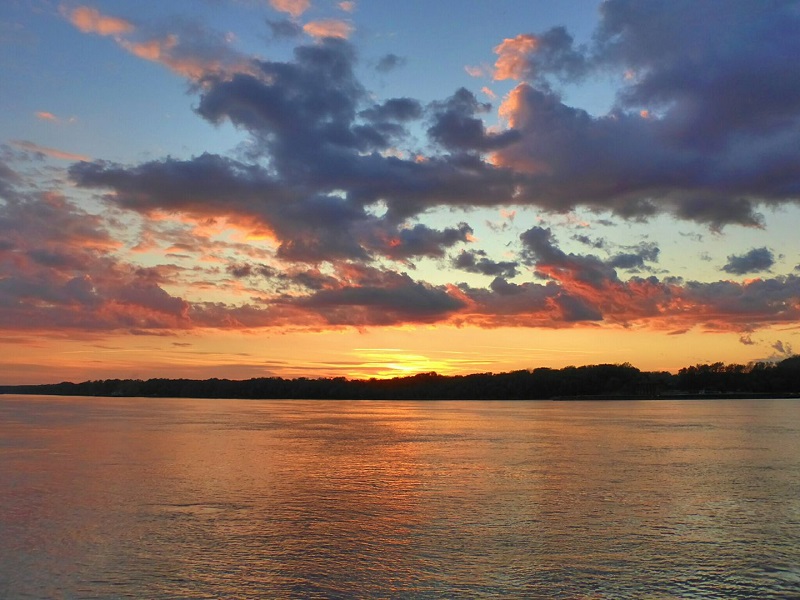 danube sunset ruse bulgaria