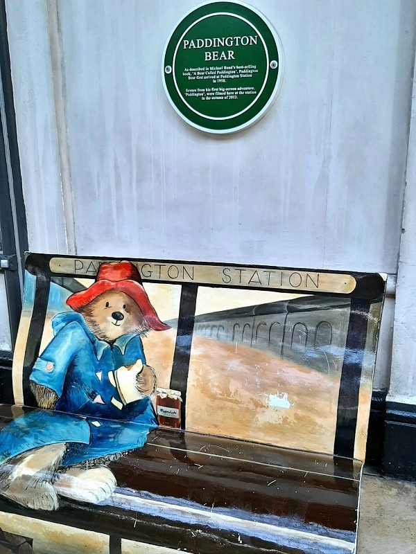 paddington bear bench