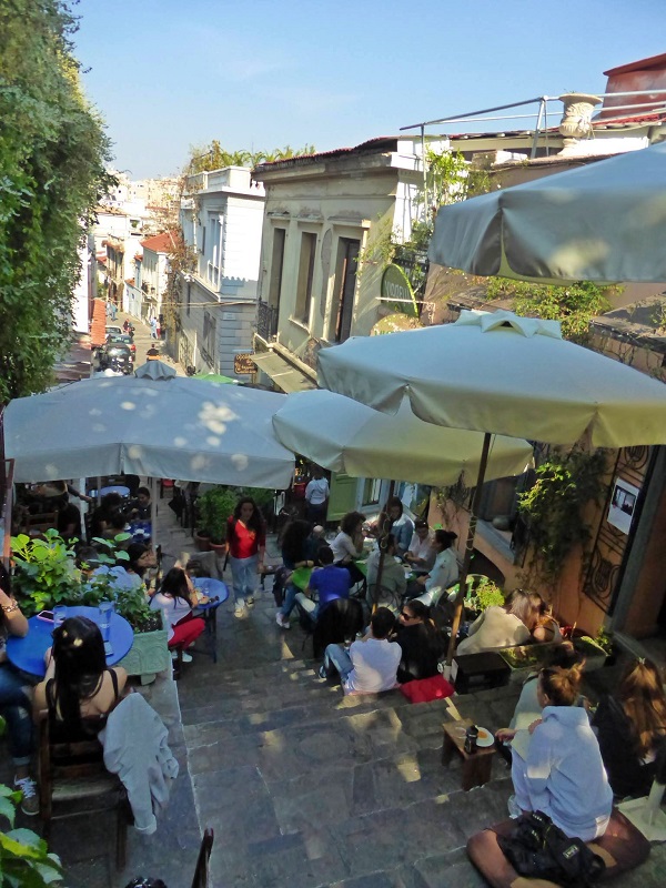 athens plaka stairs