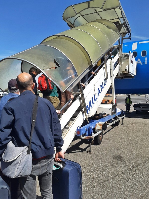 Boarding ita airways airbus a220