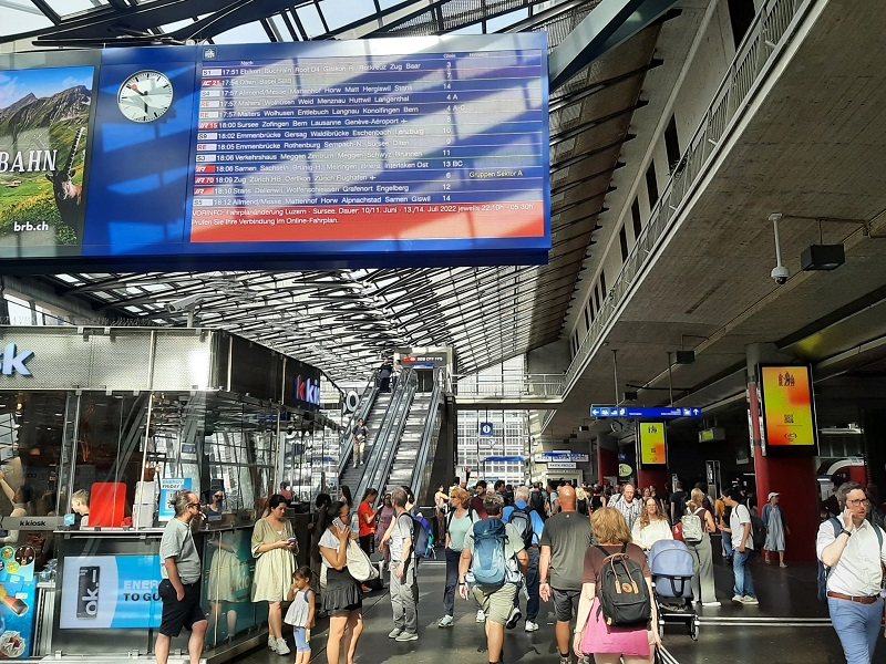 Lucerne railway train station