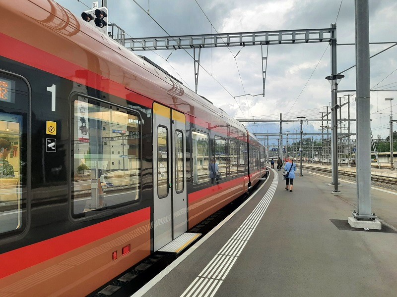 interregio train switzerland gotthard line lucerne locarno