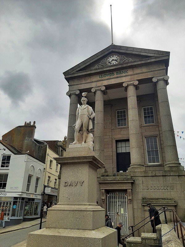 Penzance Market Building Statue of Sir Humphry Davy Penzance