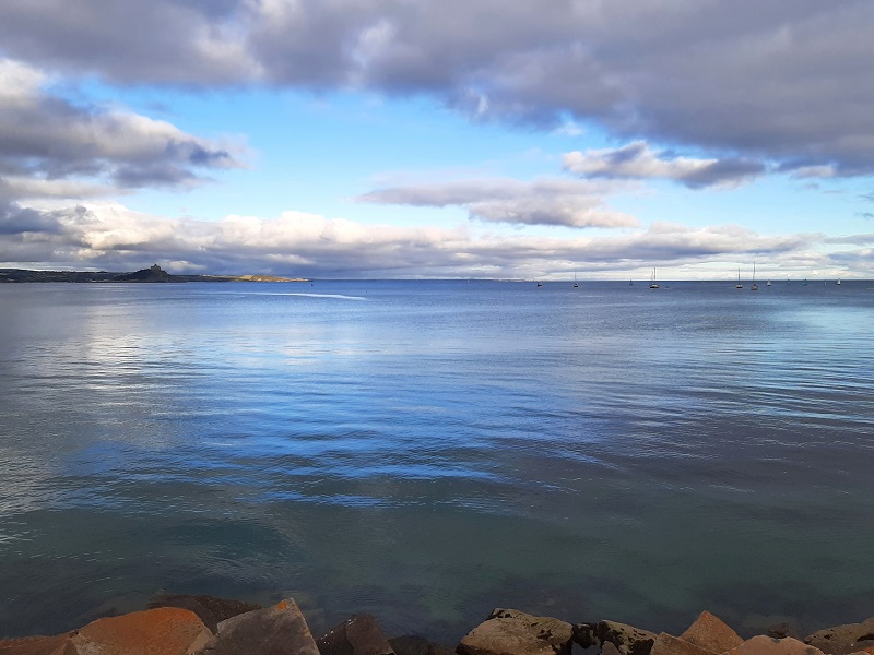 blue skies sea penzance