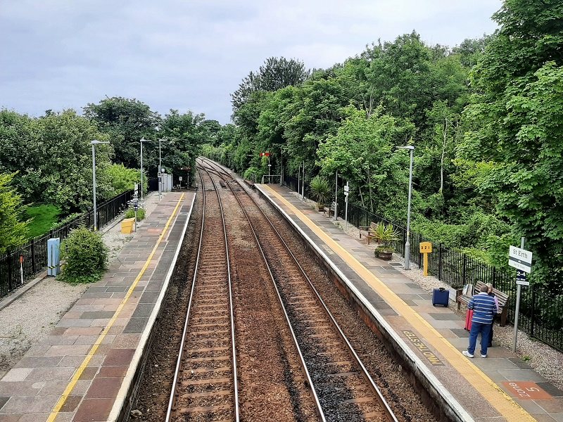 railway tracks pedestrian overpass