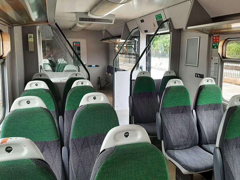 gwr class 150 train seating interior