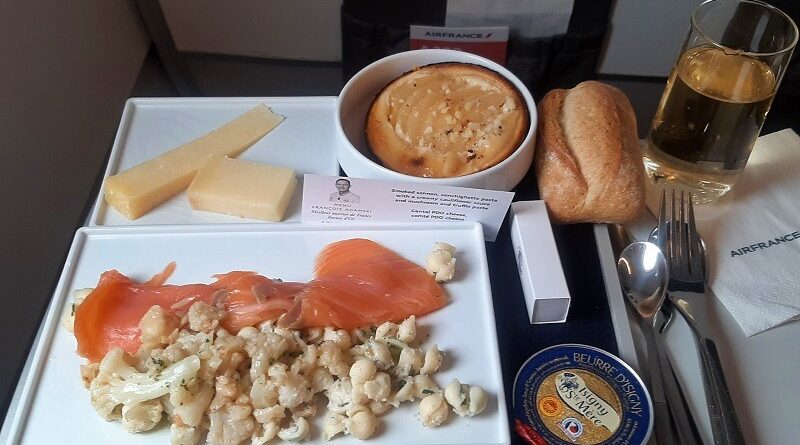 air france intra-europe business class meal