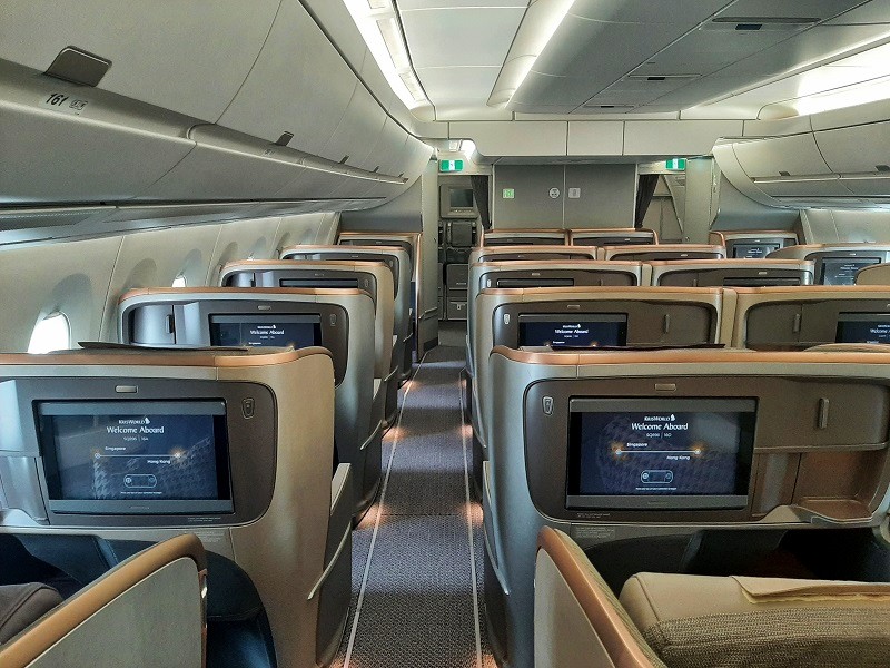 airbus a350 business class cabin singapore airlines