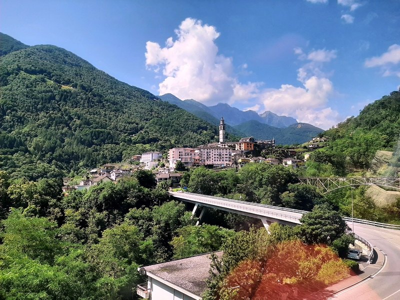 centovalli railway panorama train view intragna locarno