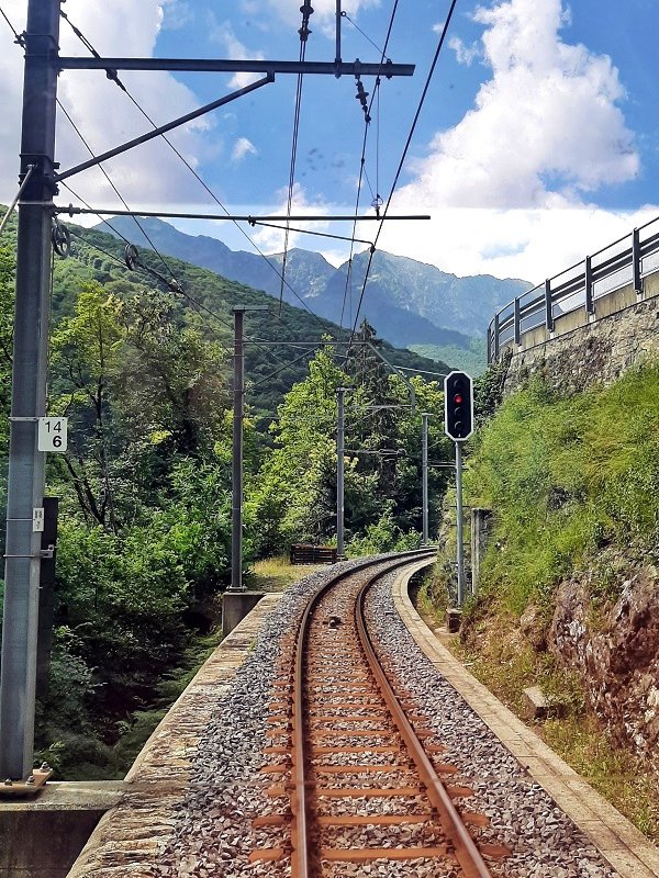 driver's cab seat view centovalli railway line train locarno domodossola