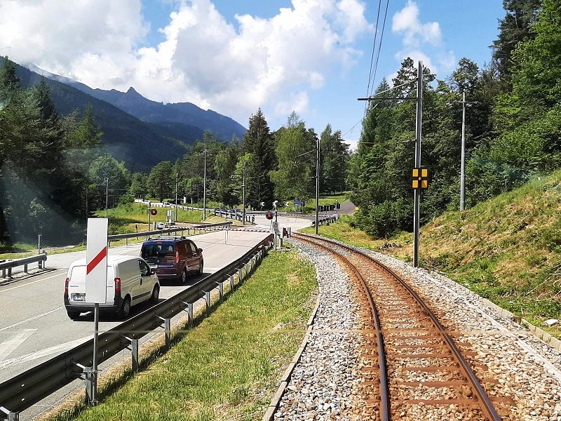 guarded railway crossing