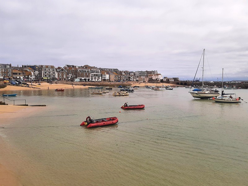 st ives harbour low tide