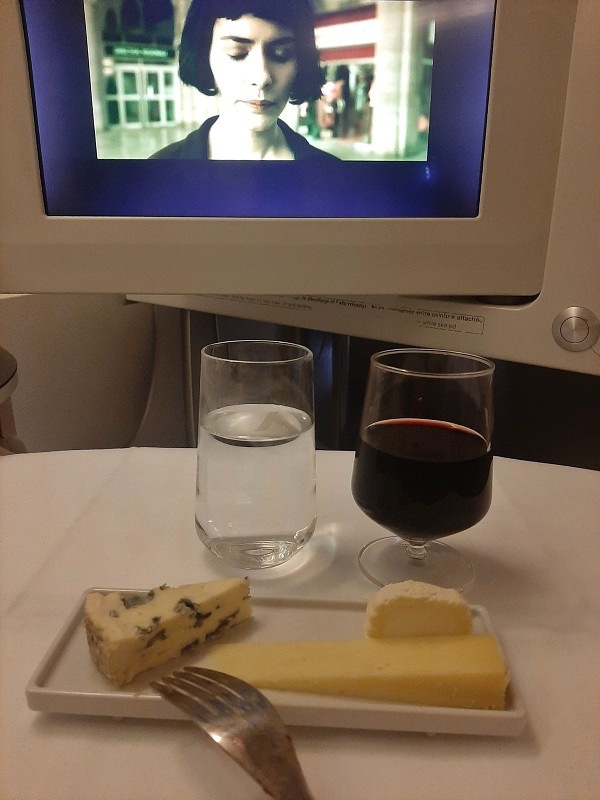 cheese course air france business class