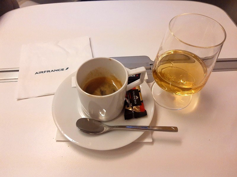 Calvados Hors d'âge espresso air france business class