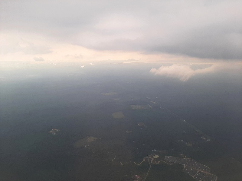 dark skies plane view