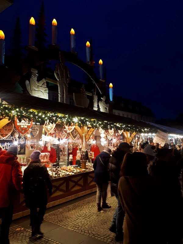 christmas market stalls