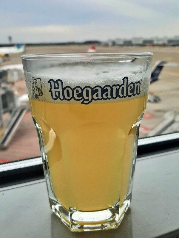 hoegaarden beer brussels airlines business lounge the loft