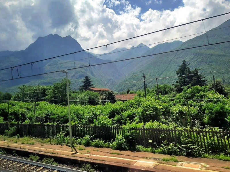 domodossola milan railway line mountain view