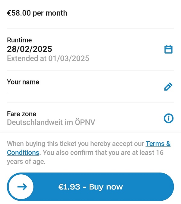 deutschland ticket per day