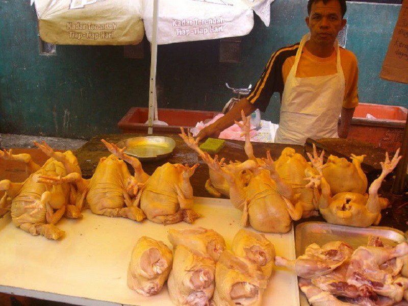 poultry chicken market stall