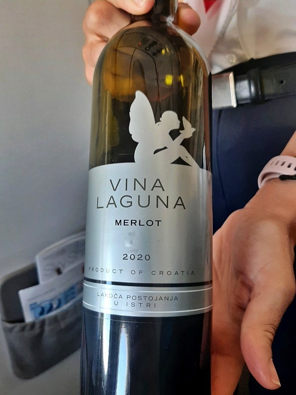 red wine croatia airlines business class review