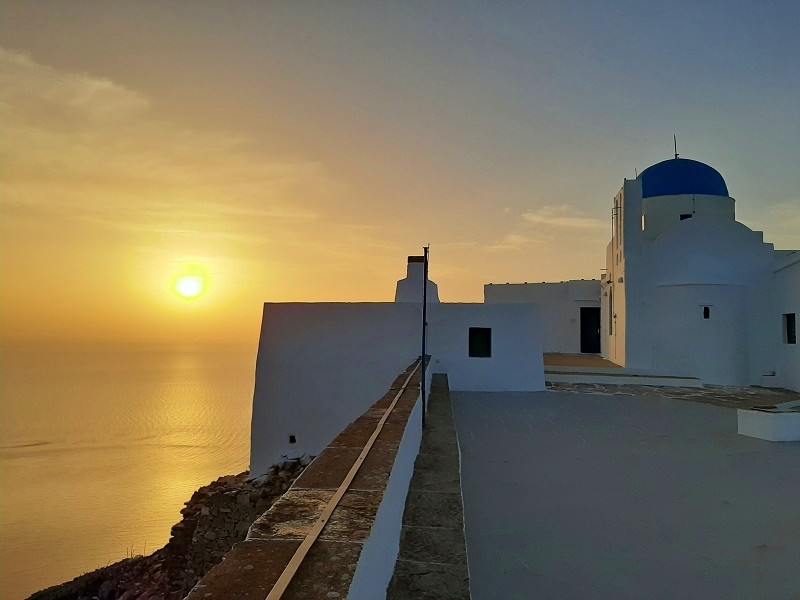 sifnos sunset church of agios symeon