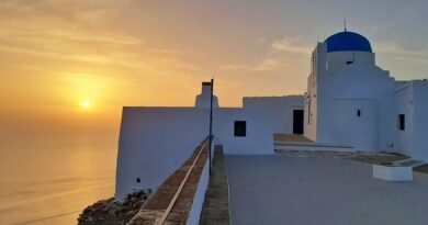 sunset sifnos church greece agios symeon church