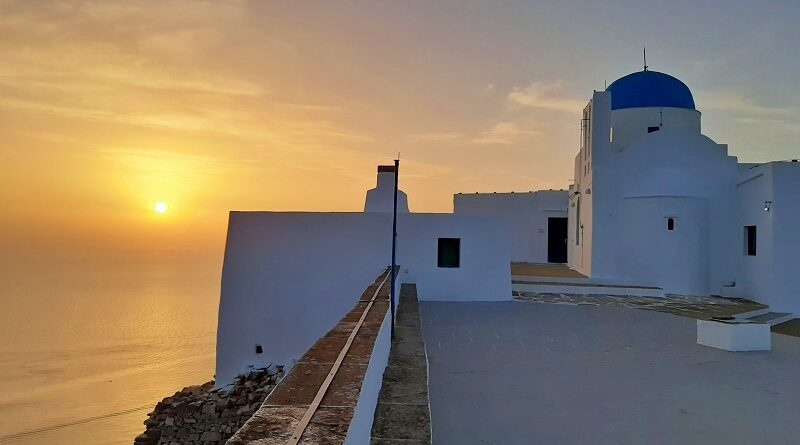 sunset sifnos church greece agios symeon church