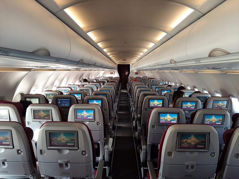 qatar airways airbus a320 economy class cabin discount promo deal