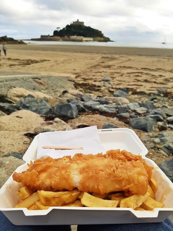 St Michael's Mount fish and chips