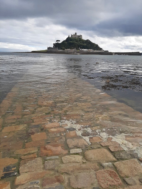 high tide St Michael's Mount