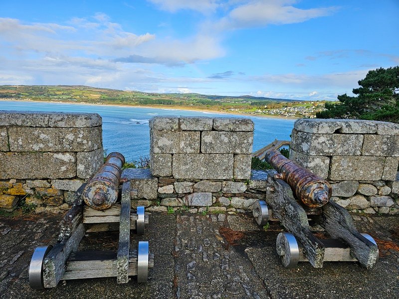 st michael's mount castle rampart cannon view