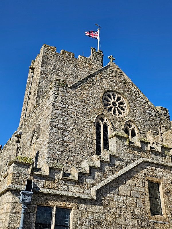 castle church union jack st michael's mount