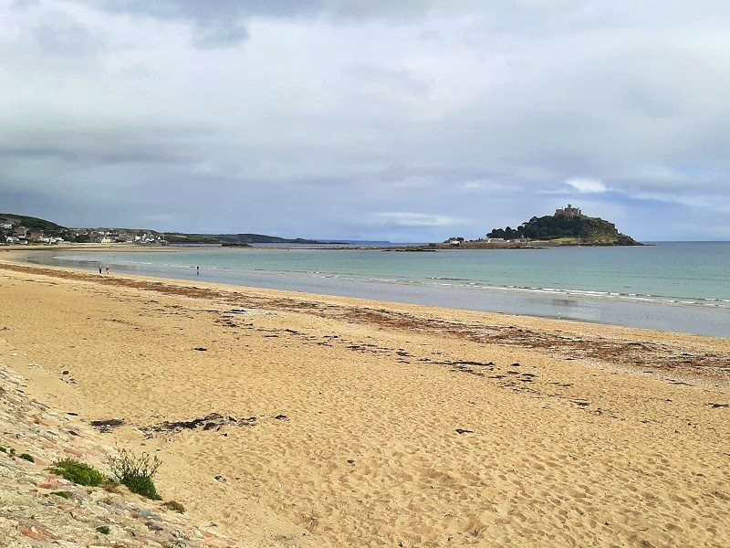 St Michael's Mount beach view